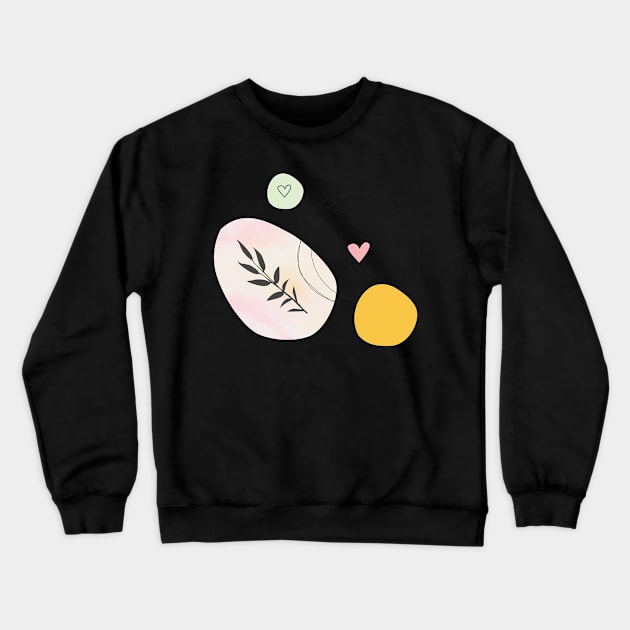 Abstract illustration inspired by nature and love Crewneck Sweatshirt by ColorsHappiness